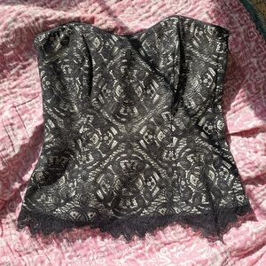 White House Black Market Corset Lace Bustier Top
